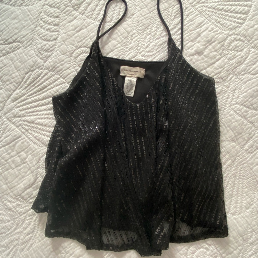 Saints and Hearts black camisole, size Medium